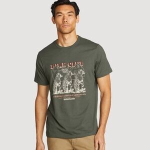 Eddie Bauer Short Sleeve Graphic Tee Hike Club In Spruce New With Tags